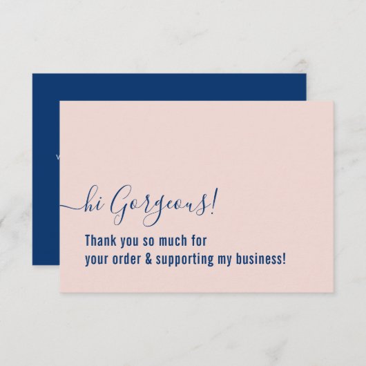 COMMANDE MERCI moderne insert rose bleu (Devant / Derrière)