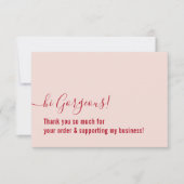 COMMANDE MERCI moderne insert rose rouge (Devant)