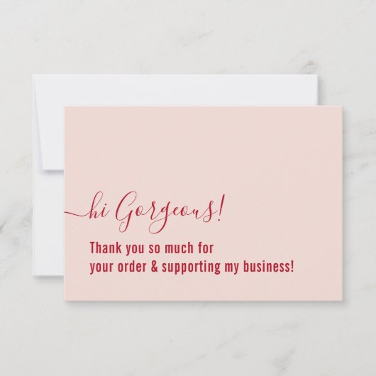 COMMANDE MERCI moderne insert rose rouge (Devant)