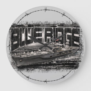 Commande navire Blue Ridge Acrylique Mur Horloge