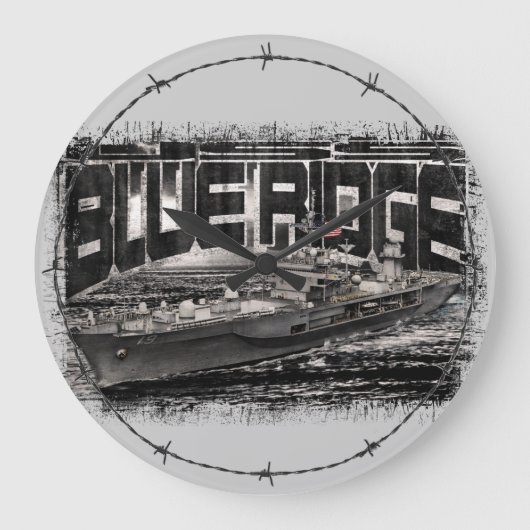 Commande navire Blue Ridge Acrylique Mur Horloge (Recto)
