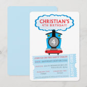 COMMANDE PERSONNALISÉE Invitation train d'annivers (Devant / Derrière)