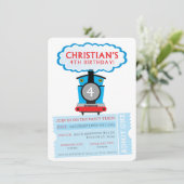 COMMANDE PERSONNALISÉE Invitation train d'annivers (Debout devant)