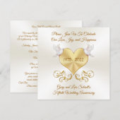 Commande spéciale Lois, invitations 50e anniversai (Devant / Derrière)