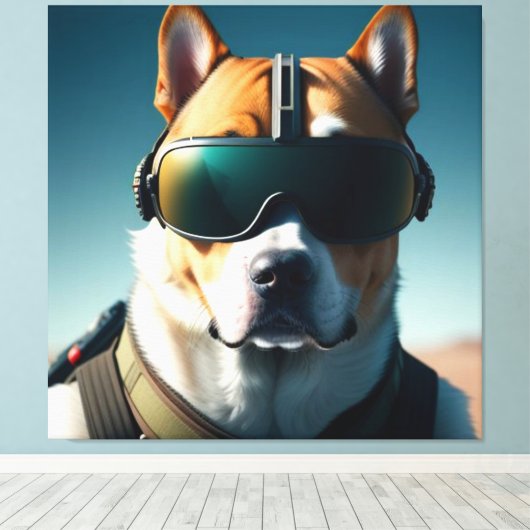 COMMANDER DOG ART PRINT (Insitu (Houten vloer))