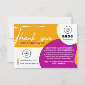 Commander Merci Pour Nous Choisir Carte Colorée (Dos)