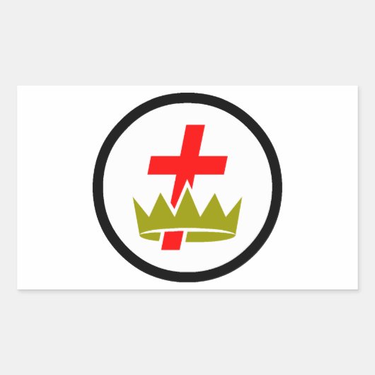 Commandery Rechthoekige Sticker (Voorkant)