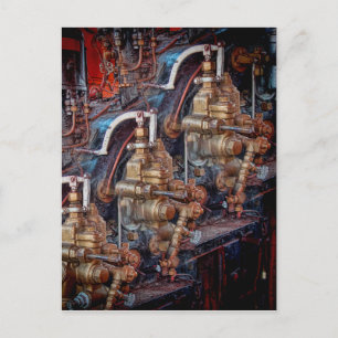 Commandes d'une carte postale de moteur de locomot