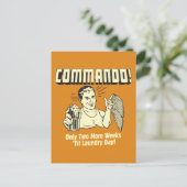 Commando: 2 weken tot wasdag briefkaart (Staand voorkant)