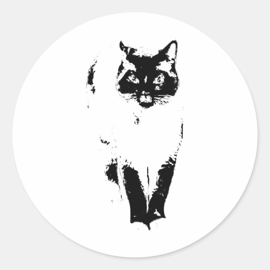 commando-aanwezigheid ronde sticker (Voorkant)