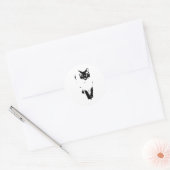 commando-aanwezigheid ronde sticker (Envelop)