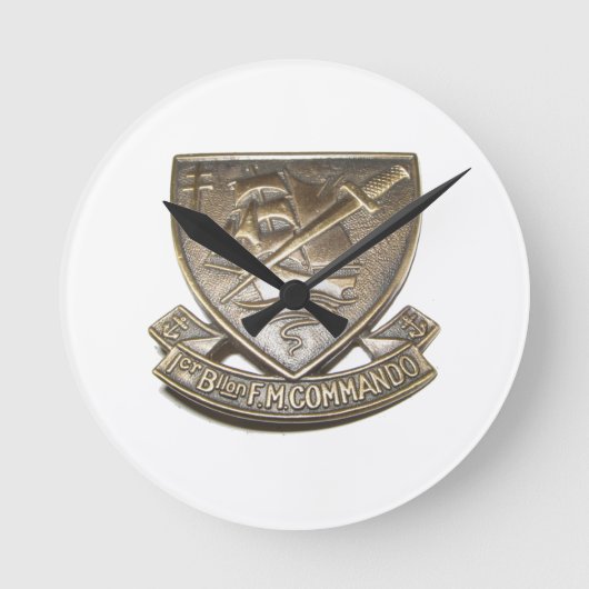 Commando Kieffer - Insigne 1BFMC Ronde Klok (Voorkant)