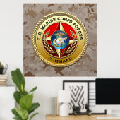 Commando Mariene Corps (MARFORCOM) [3D] Poster (Thuiskantoor)