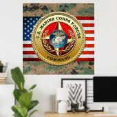 Commando Mariene Corps (MARFORCOM) [3D] Poster (Thuiskantoor)