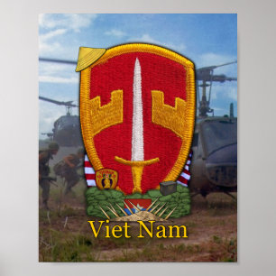 Commando militaire bijstand Vietnam MACV Poster