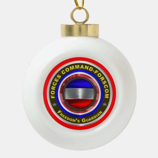 Commando strijdkrachten - FORSCOM Keepslag Keramische Bal Ornament (Voorkant)
