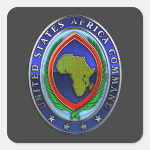commando van de verenigde staten in afrika vierkante sticker