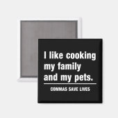Commas Save Lives Magneet (Voorkant / Achterkant)