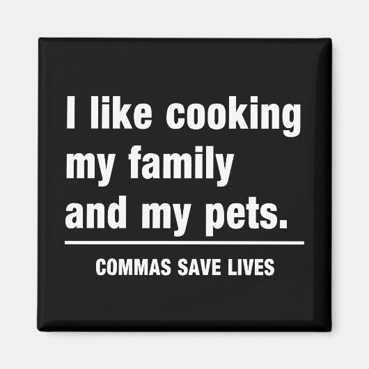 Commas Save Lives Magneet (Voorkant)