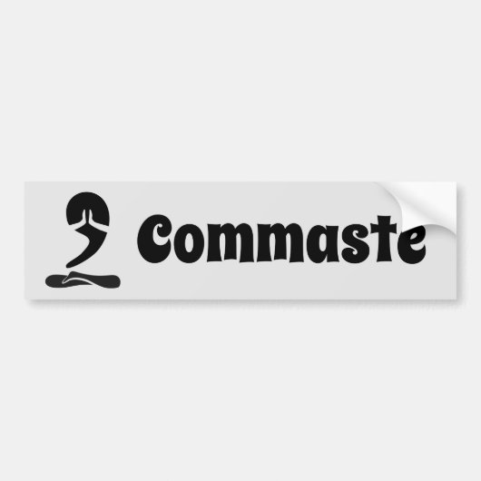 Commaste Bumper Sticker (Devant)