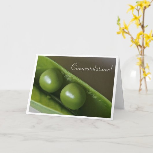 Comme deux pois dans une carte Fiançailles/Mariage (Fleur jaune)