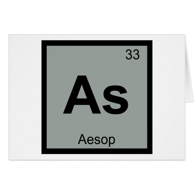 Comme - Fables d'Ésope Symbole de chimie du tablea (Devant horizontal)