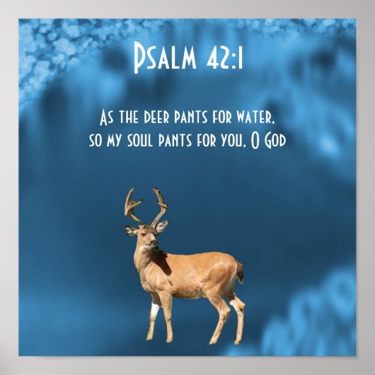 Comme la biche aspire après l'eau Affiche du Psaum (Devant)