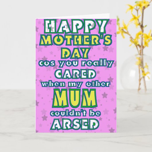 Comme la carte de la mère de maman Foster (Fleur jaune)