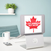 Comme L'Amérique, Mais Un Sticker En Vinyle Plus S (Ordinateur portable sur le bureau)