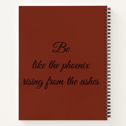 comme le carnet en spirale de phoenix (Dos)