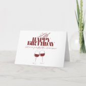 Comme le vin qui coûte cher carte d'anniversaire p (Devant)