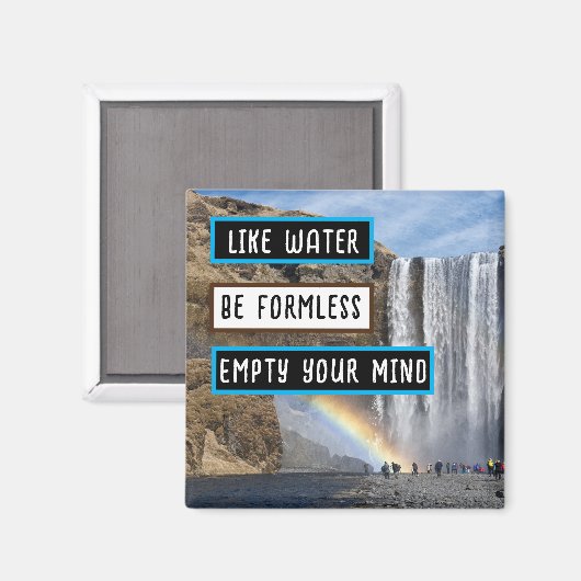 Comme L'Eau Soit Sans Forme Réfrigérateur Aimant (Recto/Verso)