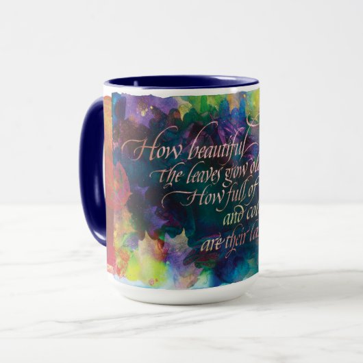 "Comme les Feuilles sont beaux...", Mug (Devant gauche)