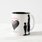 Comme Mère Comme Fils Silhouette 11 oz Mug (Devant droit)