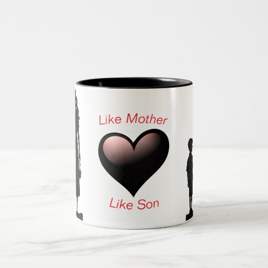 Comme Mère Comme Fils Silhouette 11 oz Mug (Centre)