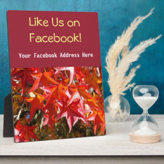 Comme nous Sur Facebook Signal Plaque Automne