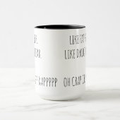 Comme Père Comme Fille Drôle Cite Drôle Mug Café (Centre)