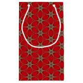 Comme sac rouge de cadeau de motif de fleur le (Dos)