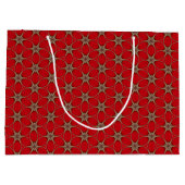 Comme sac rouge de cadeau de motif de fleur le (Dos)
