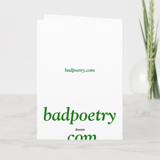 Comme Un Arbre - Carte Anniversaire (Dos)