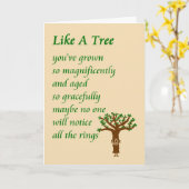 Comme Un Arbre - Carte Anniversaire (Fleur jaune)