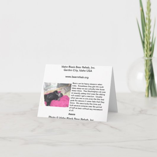 Comme un rondin - carte de note (Dos)