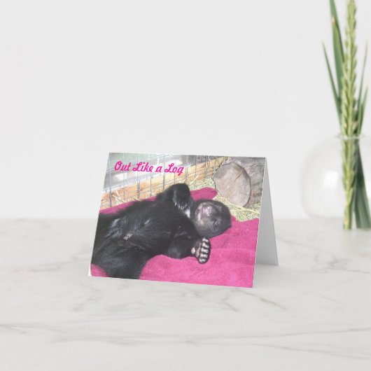 Comme un rondin - carte de note (Devant)