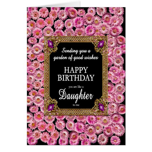 Comme une fille pour moi Anniversaire Rose Daisées (Devant)