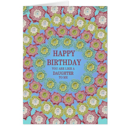 Comme Une Fille Pour Moi Fleurs Crochet Anniversai (Devant)