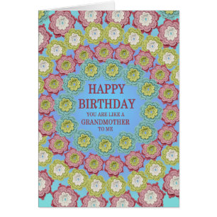 Comme une grand-mère Anniversaire Crochet Fleurs