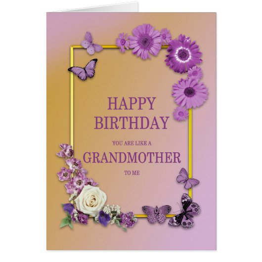 Comme une grand-mère Fleur d'anniversaire et papil (Devant)