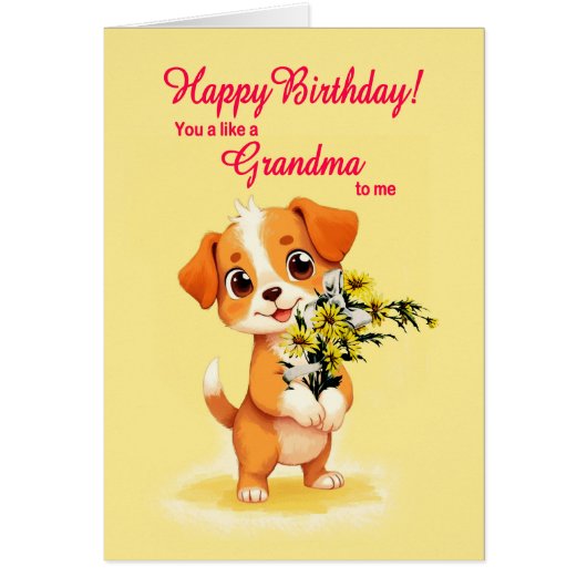 Comme une grand-mère pour moi Anniversaire Chiot e (Devant)