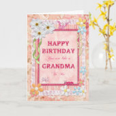 Comme une grand-mère pour moi, une carte d'anniver (Fleur jaune)