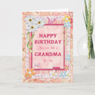 Comme une grand-mère pour moi, une carte d'anniver